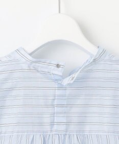 J.PRESS LADIES 【洗える】ランダムストライプ スタンドカラー  ブラウス