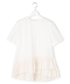 23区 L 【R(アール)】クロスフリルジャージー ランダムフリル Tシャツ