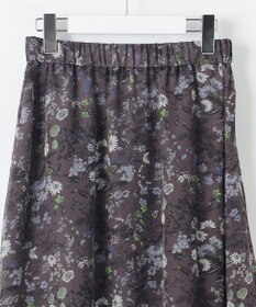 自由区 【セットアップ対応・洗える】ボタニカルフラワープリントティアード スカート