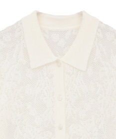 CRAFT STANDARD BOUTIQUE レース編みポロカーディガン