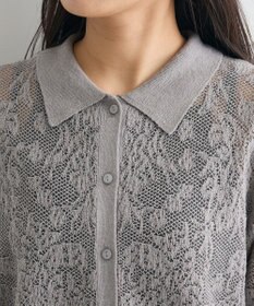 CRAFT STANDARD BOUTIQUE レース編みポロカーディガン