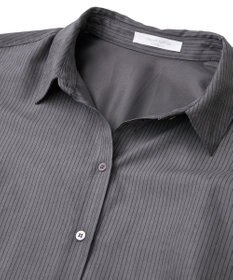 Green Parks シルキータッチストライプシャツ