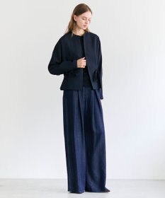 BEIGE， PORDIC / ドロスト付きノーカラージャケット