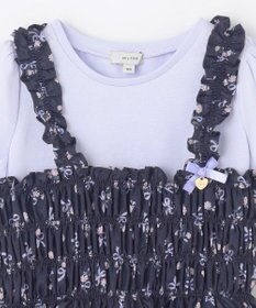 ANY KIDS フラワー×リボン ビスチェ付きTシャツ