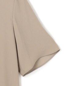 ICB L 【人気のため新色追加・接触冷感・UVケア・洗える】BackSatinAmunzen 5分袖配色ボウタイブラウス