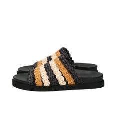 INTER-CHAUSSURES 【ANGEL ALARCON】フットベッドラフィアサンダル