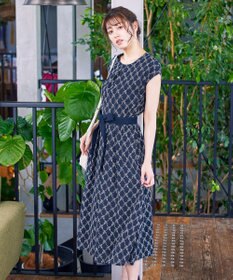 Tiaclasse 【洗える】配色刺繍レースワンピース