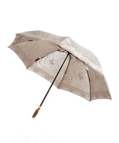 槇田商店 Kirie ドットフラワー モカブラウン 折りたたみ傘