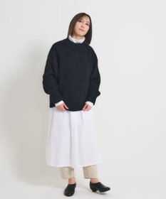 muuc 〈天然素材の上質なモヘヤ〉アルパカモヘヤ畦編みプルオーバー〈日本製〉