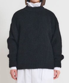 muuc 〈天然素材の上質なモヘヤ〉アルパカモヘヤ畦編みプルオーバー〈日本製〉