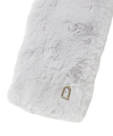 MOONBAT FURLA（フルラ）ベルト差し込みファーティペット アーチロゴ フェイクファー