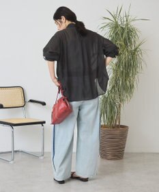 AMERICAN HOLIC ウエストタックシアーストライプシャツ