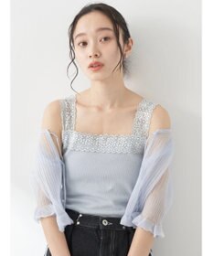 earth music&ecology レーススクエアキャミソール