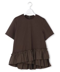 23区 L 【R(アール)】クロスフリルジャージー ランダムフリル Tシャツ