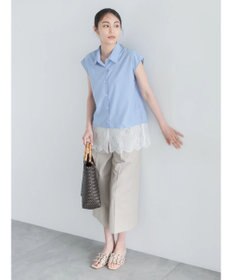 Te chichi レースヘムドッキングシャツ