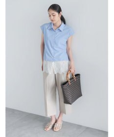 Te chichi レースヘムドッキングシャツ