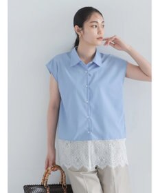 Te chichi レースヘムドッキングシャツ