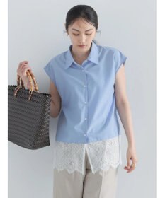 Te chichi レースヘムドッキングシャツ