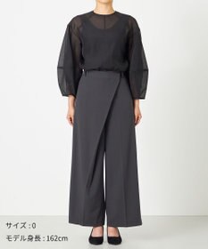 NAVE 【Nave・洗える】スパントロ ワイドラップパンツ