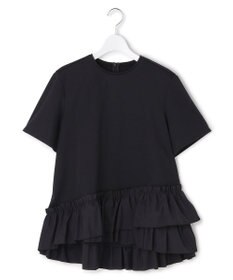 23区 L 【R(アール)】クロスフリルジャージー ランダムフリル Tシャツ