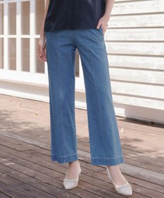 Tiaclasse 【おのののかさん着用】TCデニム切替ワイドストレートパンツ