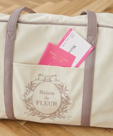 Maison de FLEUR キャンバスキャリーオンボストンバッグ