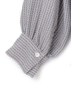 23区 L 【洗える】ヴィンテージ プリント ピンタック ブラウス