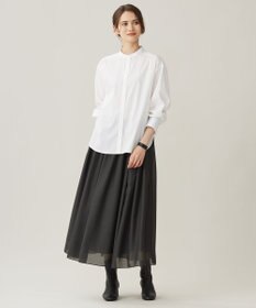 自由区 L 【スタイリストコラボ・洗える】SOMELOSバンドカラー シャツ