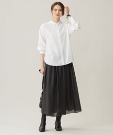 自由区 S 【スタイリストコラボ・洗える】SOMELOSバンドカラー シャツ