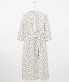 J.PRESS LADIES L 【WEB限定カラーあり・洗える】ラインフラワープリント ワンピース