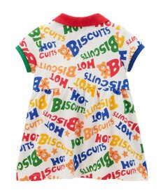 MIKI HOUSE HOT BISCUITS 【80-120cm】 カラフルロゴ ポロシャツワンピース