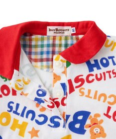 MIKI HOUSE HOT BISCUITS 【80-120cm】 カラフルロゴ ポロシャツワンピース