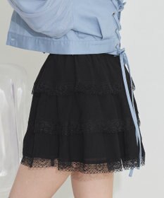 earth music&ecology ティアードレースミニスカート