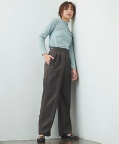 Feroux 【洗える】サイドオープンスラックス パンツ