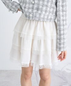earth music&ecology ティアードレースミニスカート
