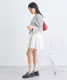 earth music&ecology ティアードレースミニスカート