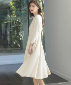 組曲 L 【KUMIKYOKU NAVY】コンフォータブルドレープ フレアワンピース