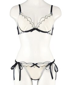 San-ai Resort（三愛水着楽園） シアードットチュール　ブラジャー＆ショーツセット【northerly】