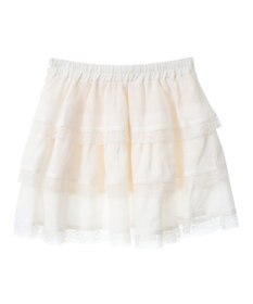 earth music&ecology ティアードレースミニスカート