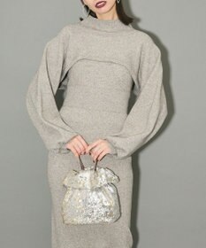 Green Parks ボレロ付ニットワンピース