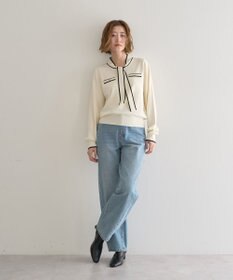 YECCA VECCA 配色ボウタイニット