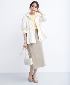 組曲 【WEB限定】サテンストレッチ Iラインスカート