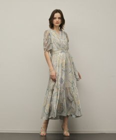 GRACE CONTINENTAL パッチワークプリントワンピース