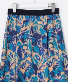 自由区 S 【SHIHOさん着用】アートタッチフラワープリント スカート