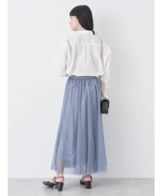 earth music&ecology スタンドフリルシャツ