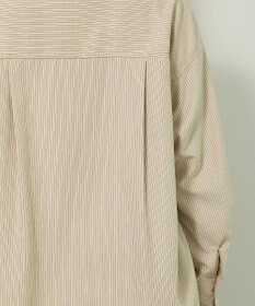 Green Parks シルキータッチストライプシャツ