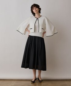 GRACE CONTINENTAL バイカラースリットニットカーディガン