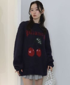 WEGO シャギーグラフィックニットBIGプルオーバー