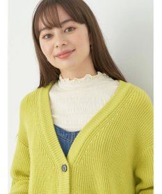 earth music&ecology アンチピリング畦Ｖネックカーディガン