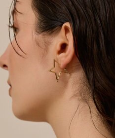 Phoebe 〈金属アレルギー対応〉スターフープピアス　ゴールド/ニッケルフリー
